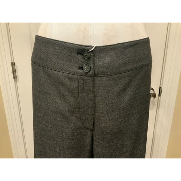 Armani Collezioni Black Silver Wool Micro Dot Wool Trousers NWT $555 Size 10 46 - Picture 2 of 9